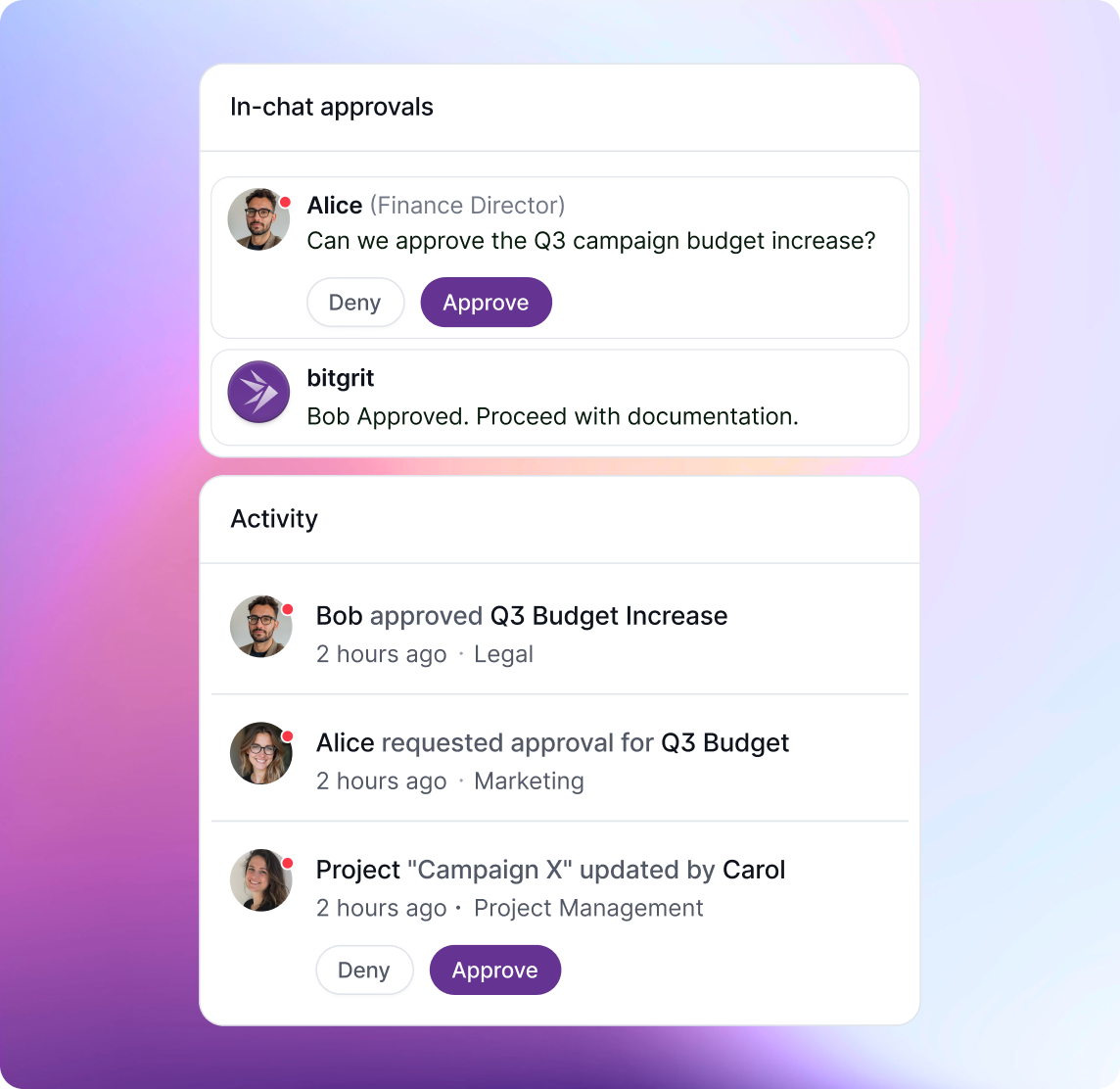 Call to action features