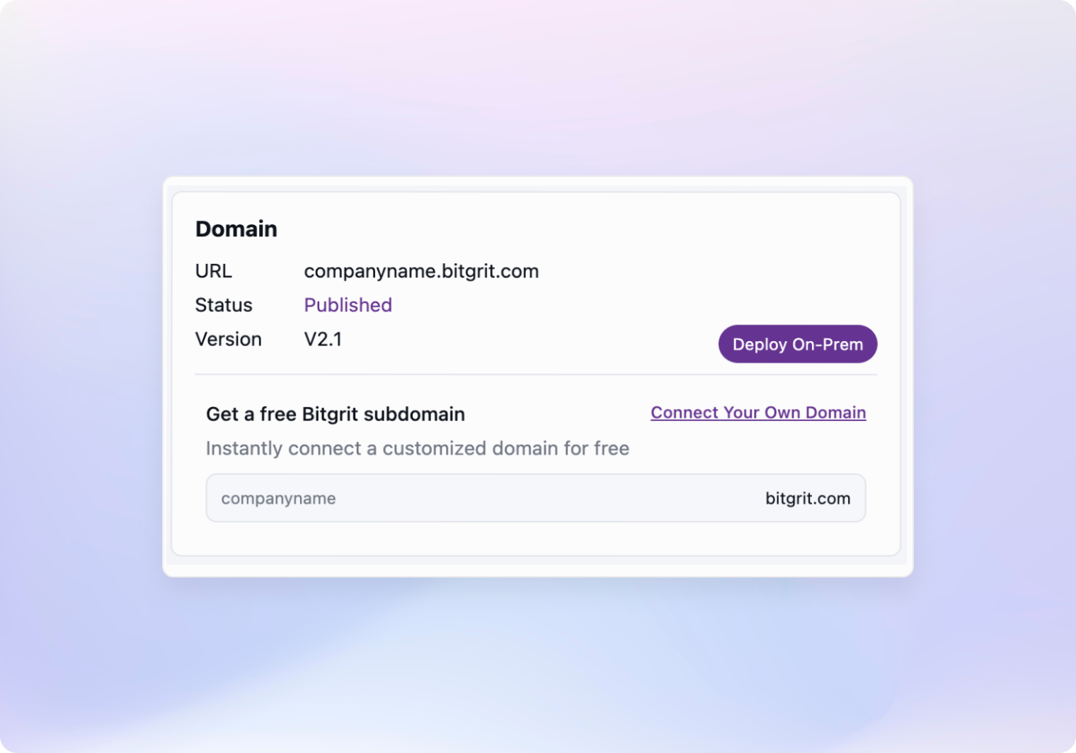 Private Infrastructure Deployment